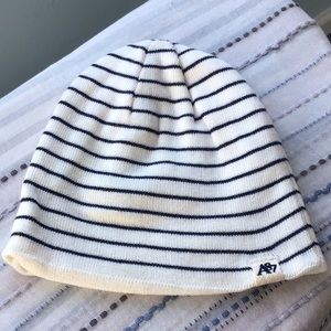 AE navy & white striped knit hat